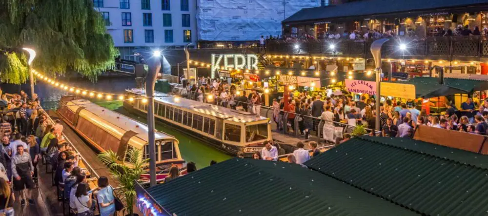 KERB street food market at Camden beside the canal