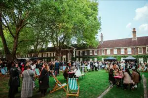 Summer party on the lawn at Shoreditch Gardens