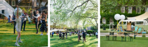 Summer garden party on the lawn