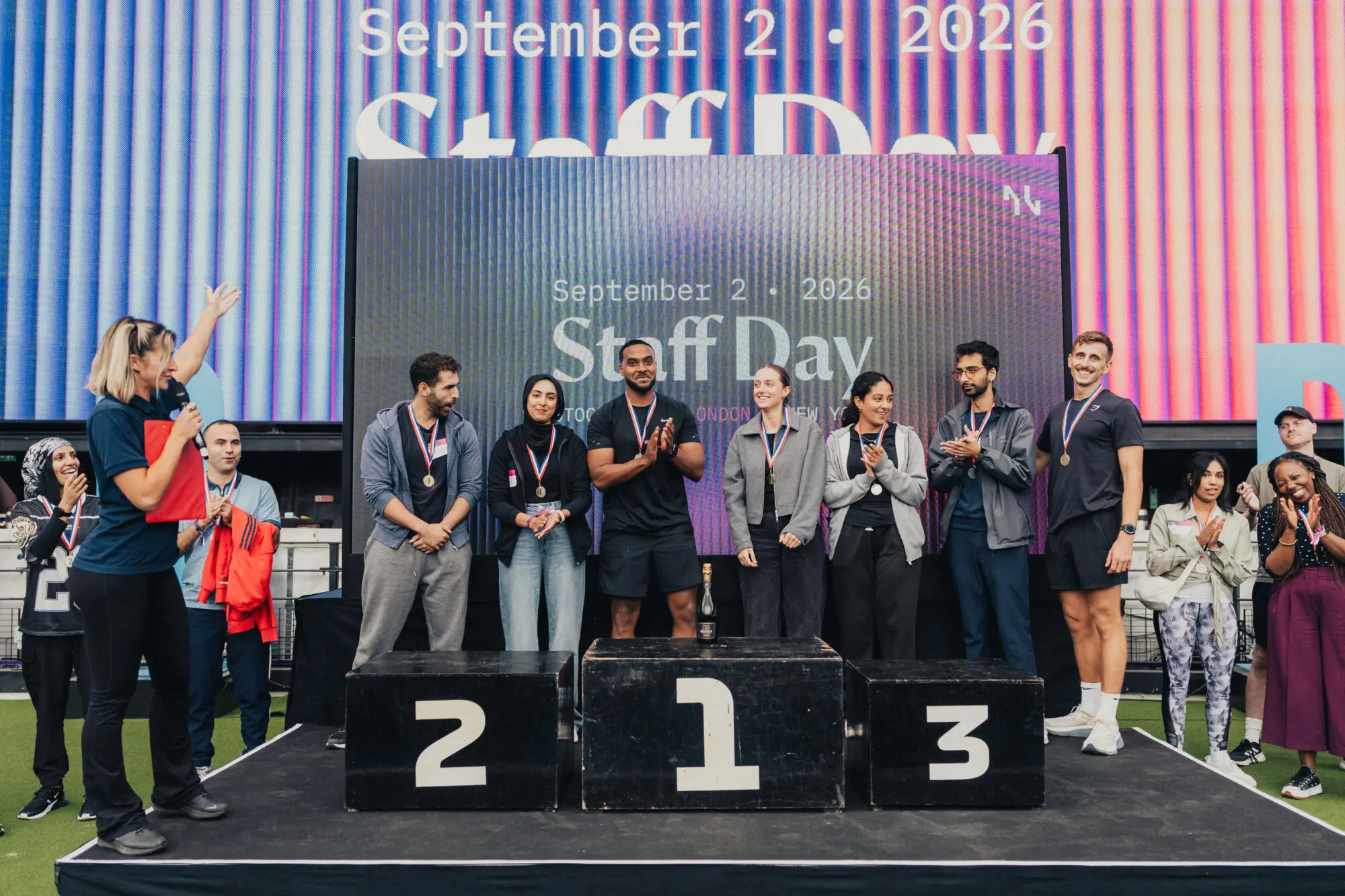 Neko Health brought 300 employees from London, Manchester and Birmingham together at London Stadium on 2 September 2026 for a company-wide staff day featuring team-building sports activities.