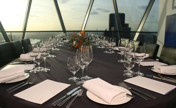 private dining in London at The Gherkin